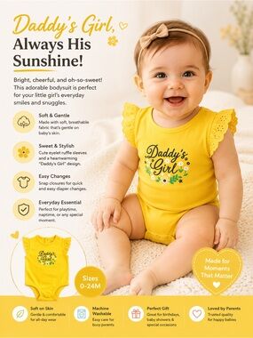 Daddy's Little Girl Baby Onesie 🌟